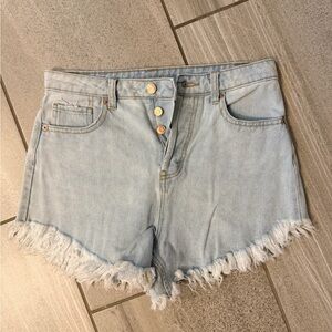 Wild Fable Light Blue Denim Frayed Hem Women